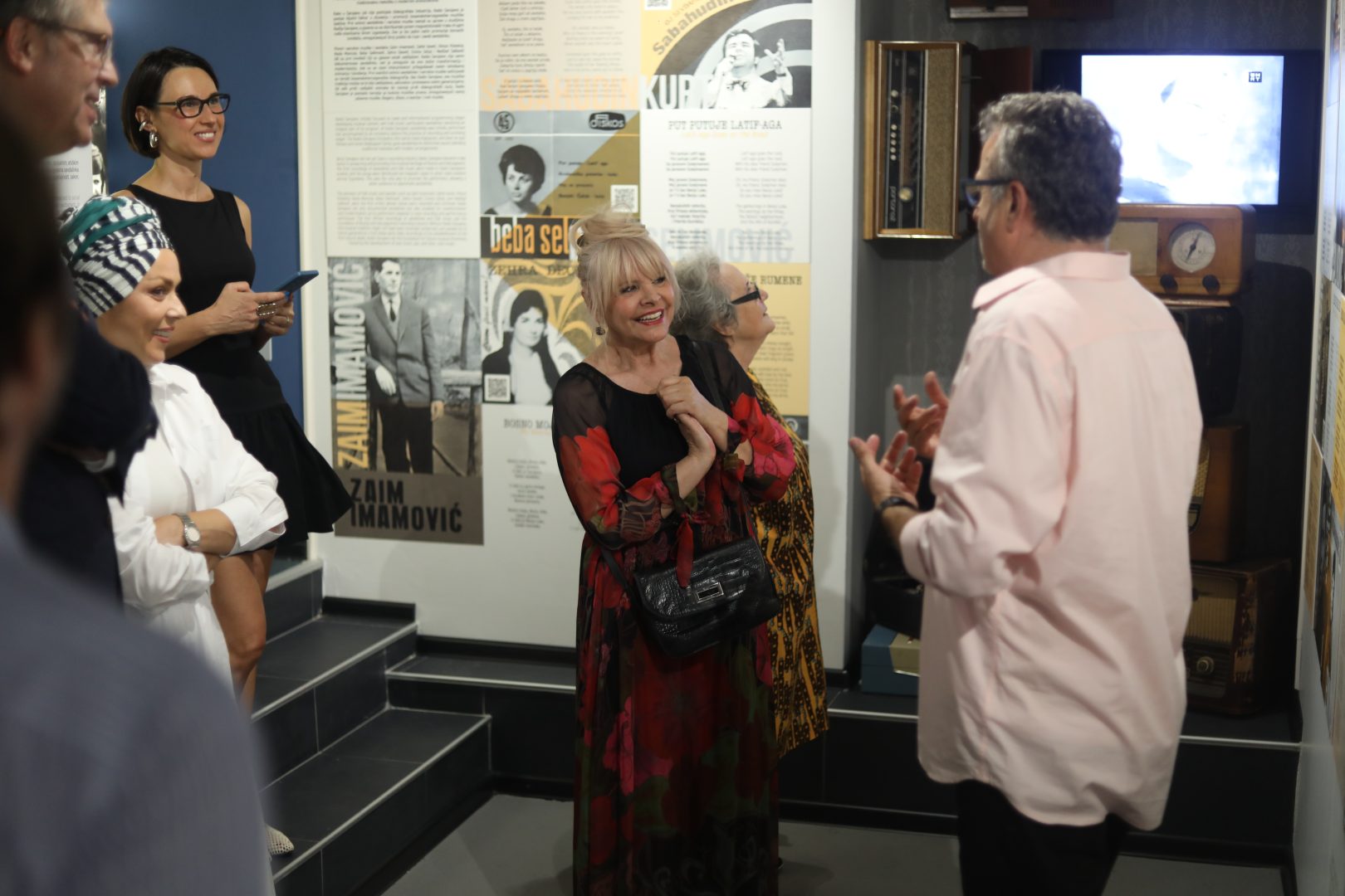 Visitors at Planet Sarajevo multimedia museum Hanka Paldum and Sarajevo mayor