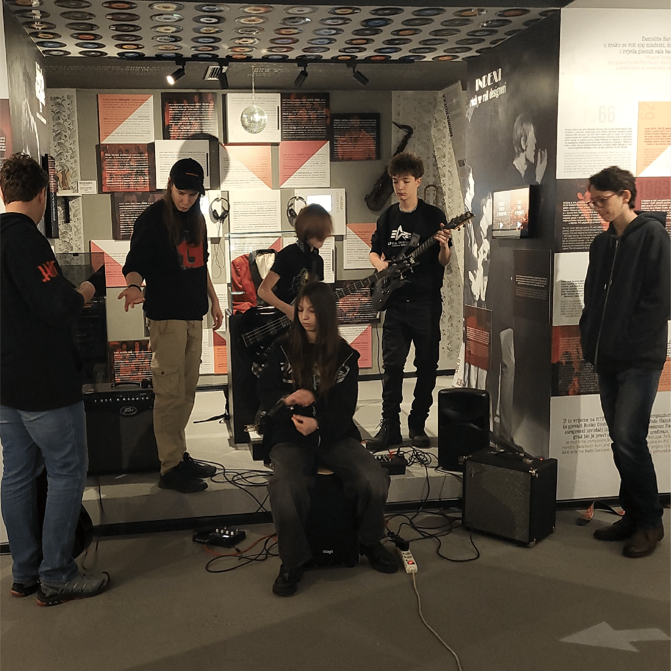 group visit inside immersive museum experience